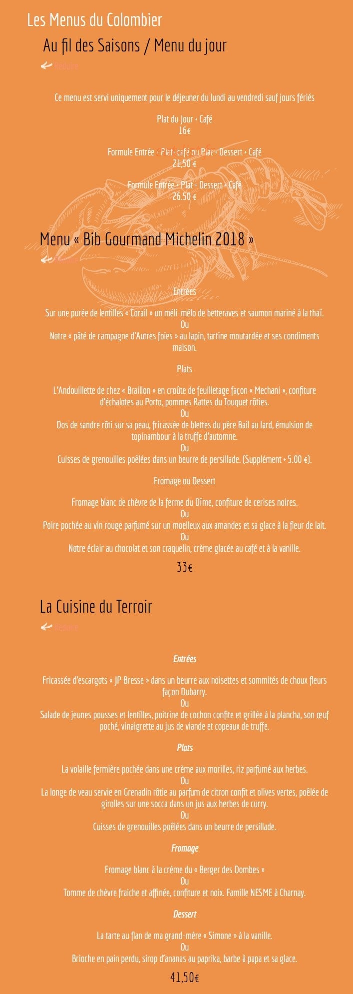 Au Colombier — carte page 1