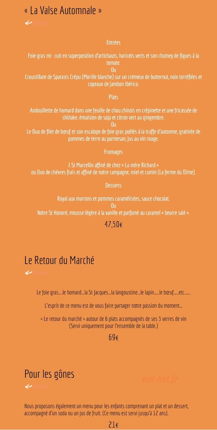 Au Colombier — carte page 2