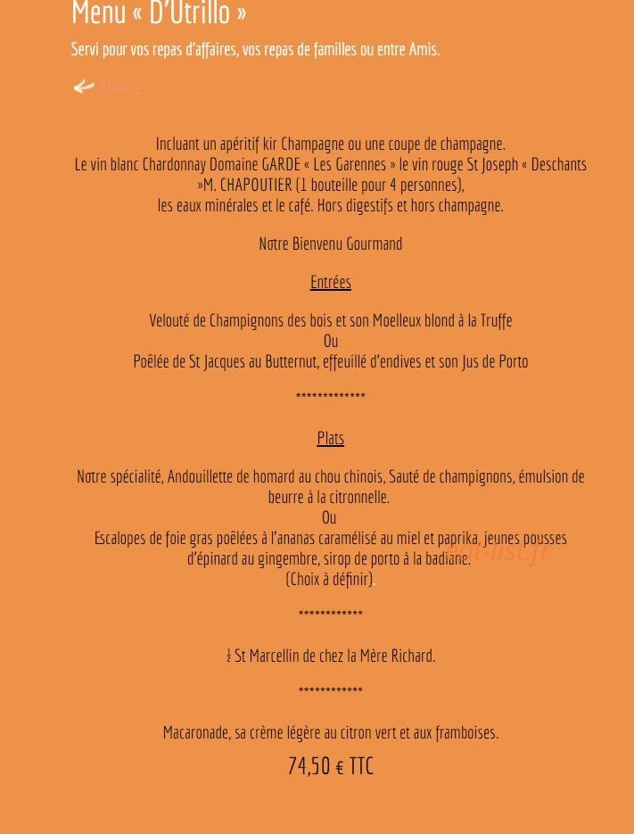 Au Colombier — carte page 6