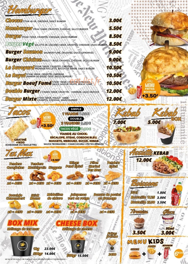 Cafe De La Mairie — carte page 2