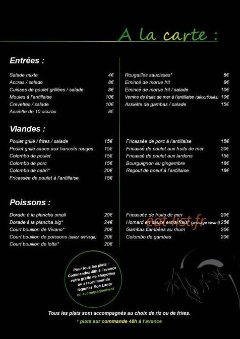 Gwada Lounge — carte page 3