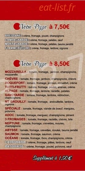 Instant Pizza — carte page 7