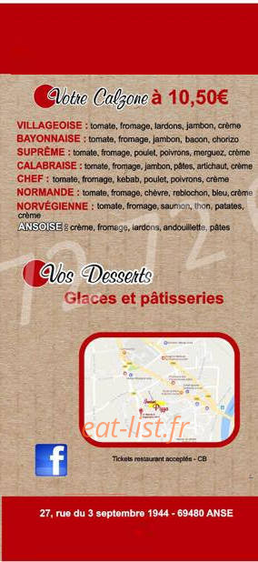 Instant Pizza — carte page 8