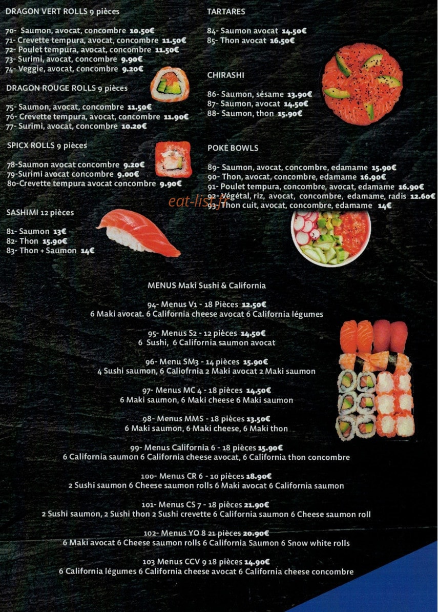 Kong Asian Food — carte page 3