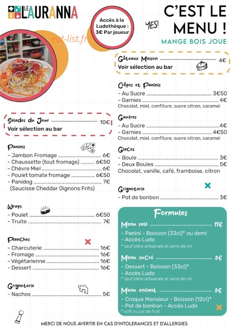Le Lauranna — carte page 1