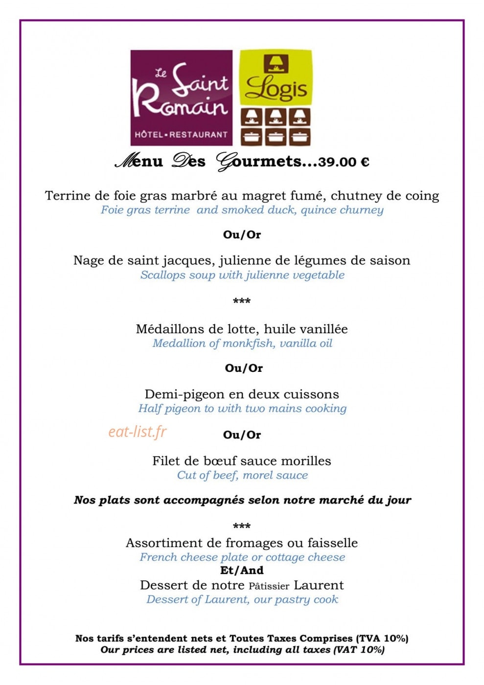 Saint Romain — carte page 1