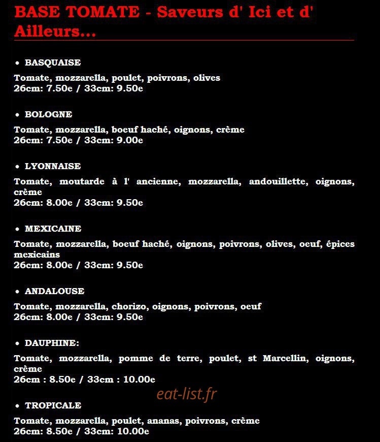 Pizza Calypso — carte page 3