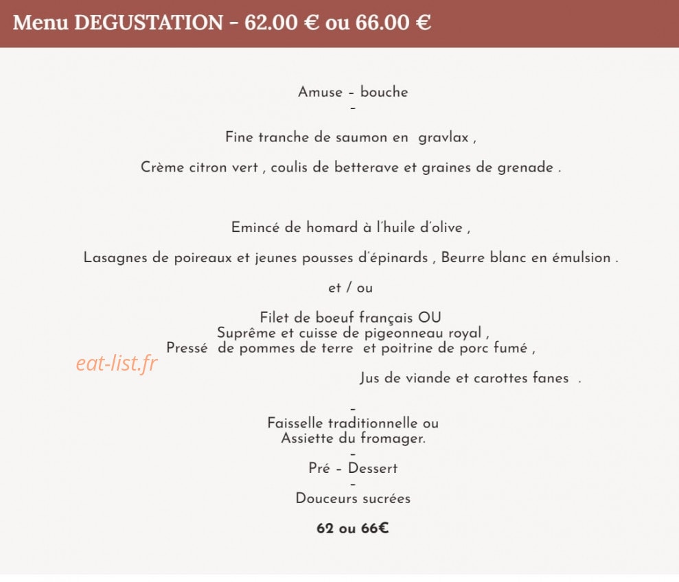 Les Terrasses de Pommiers — carte page 1