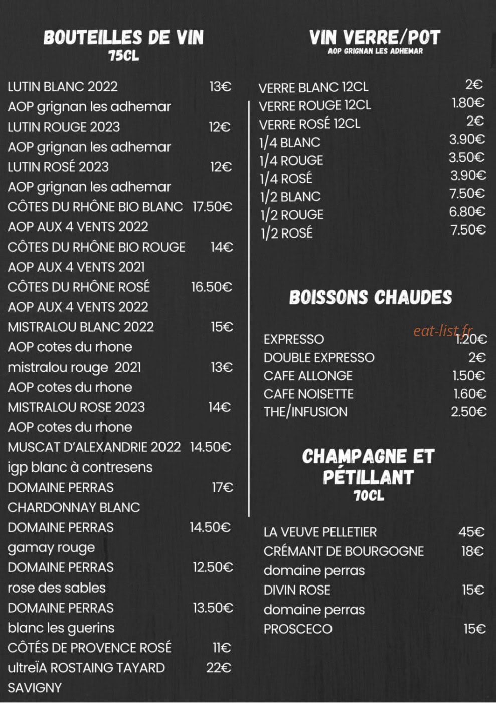 La Cantoche — carte page 3