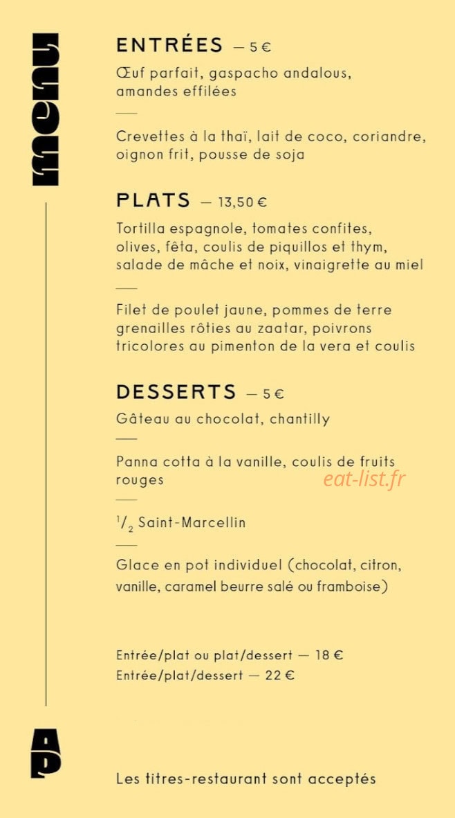 Au plateau — carte page 1