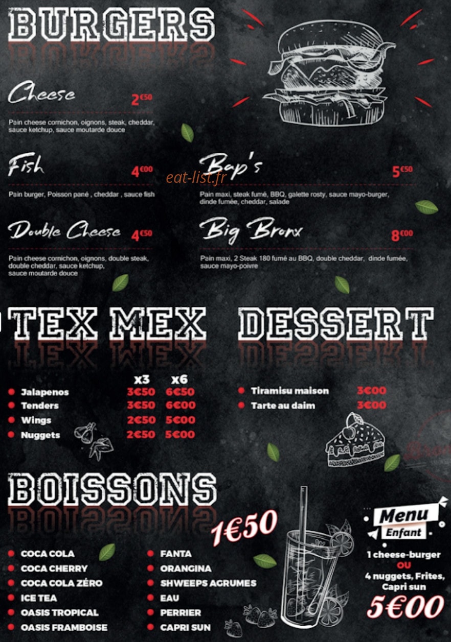 Bronx Food — carte page 4