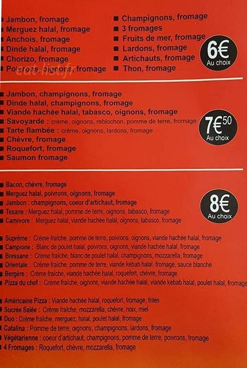 Catalina pizza — carte page 2