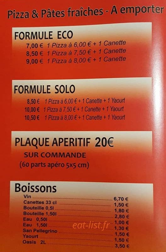 Catalina pizza — carte page 3