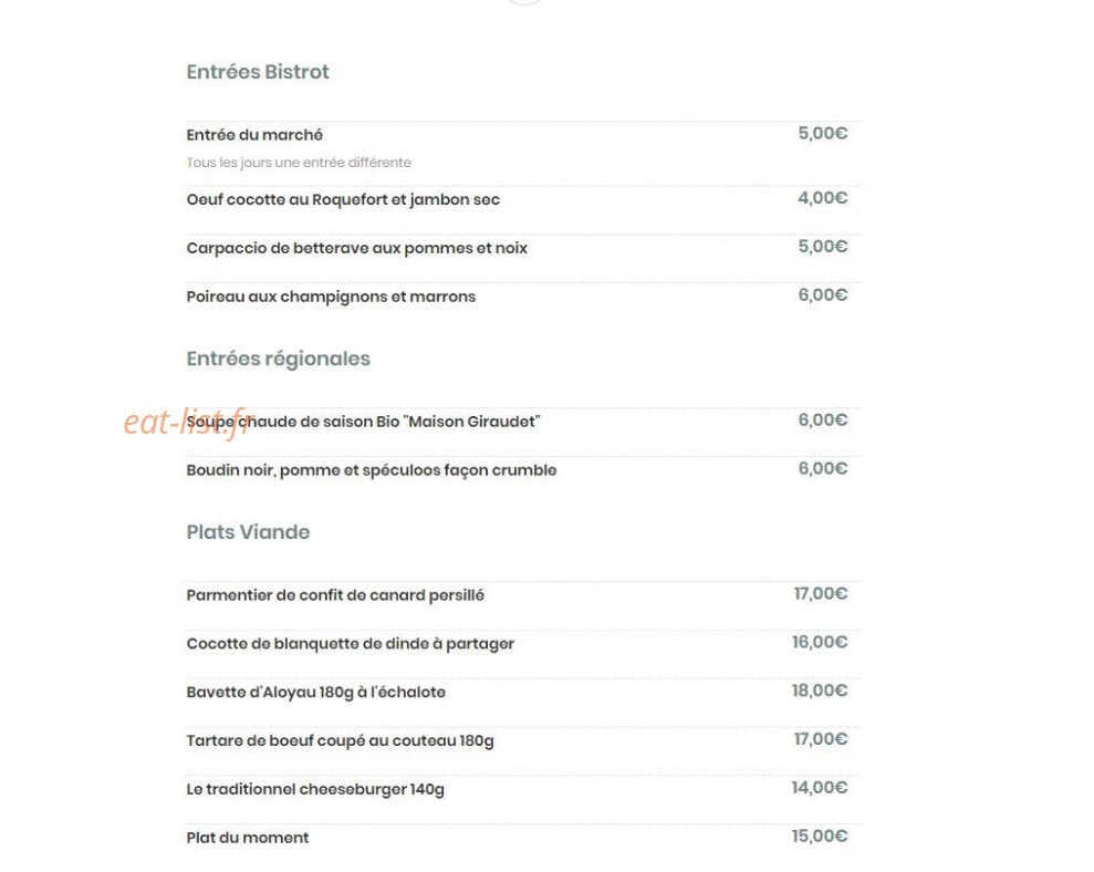 Gourmet Bron Restaurant & Bar — carte page 1
