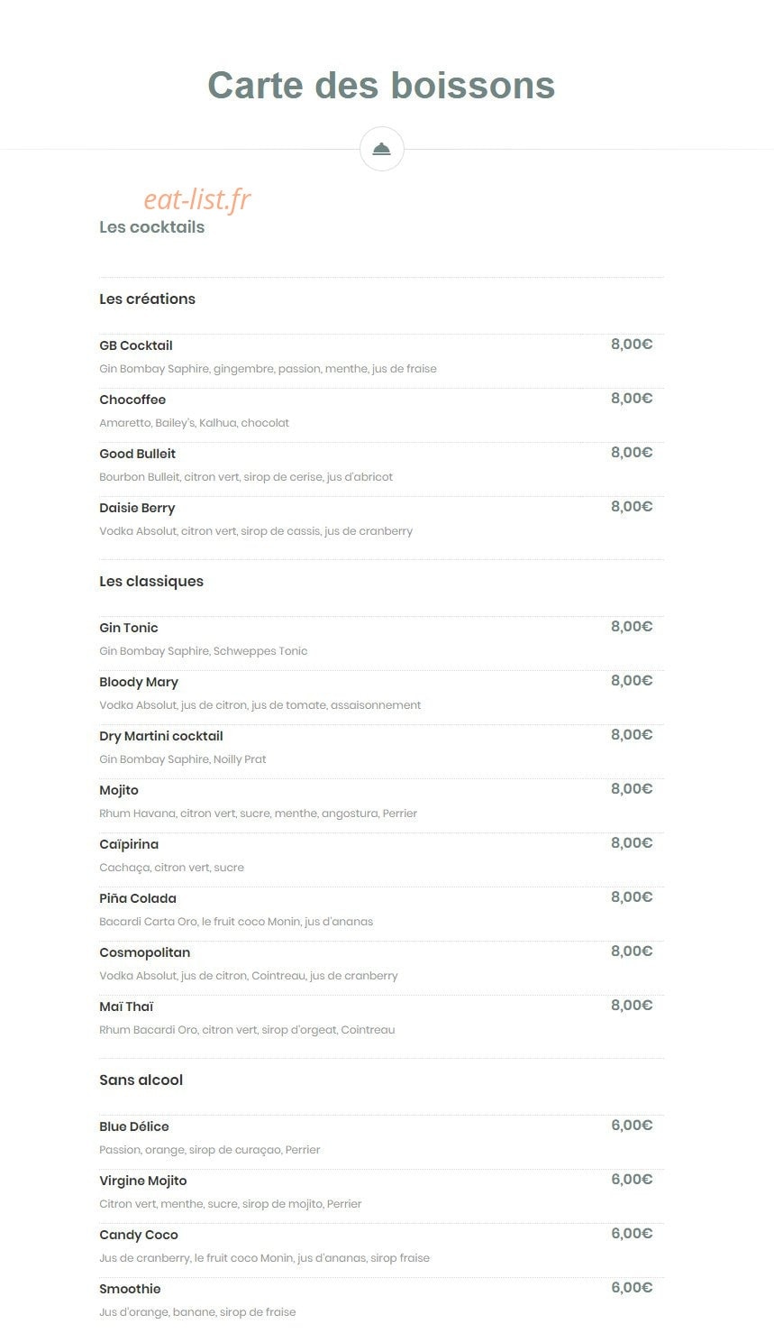 Gourmet Bron Restaurant & Bar — carte page 5