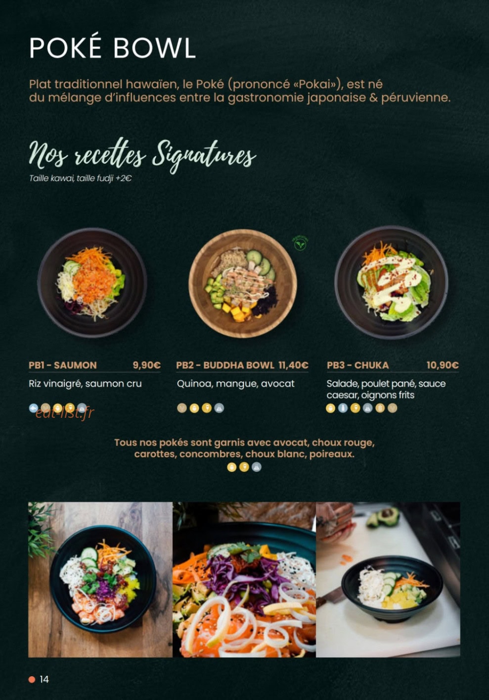 Kajirō Sushi — carte page 14