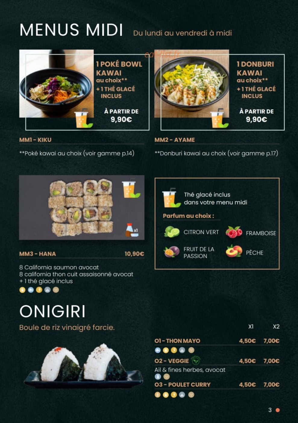 Kajirō Sushi — carte page 4