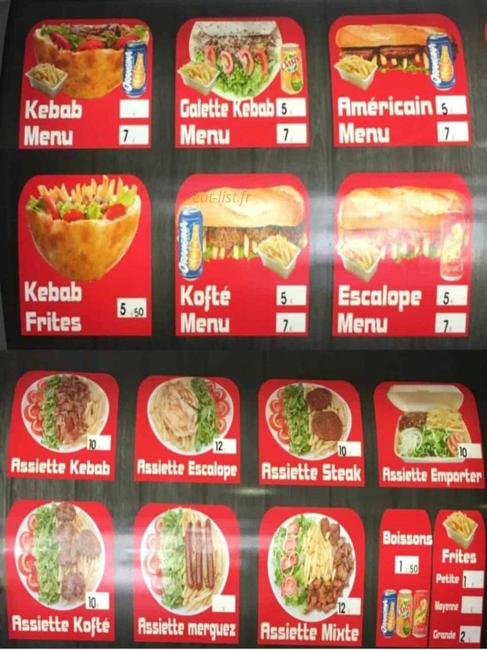 Kebab City — carte page 1