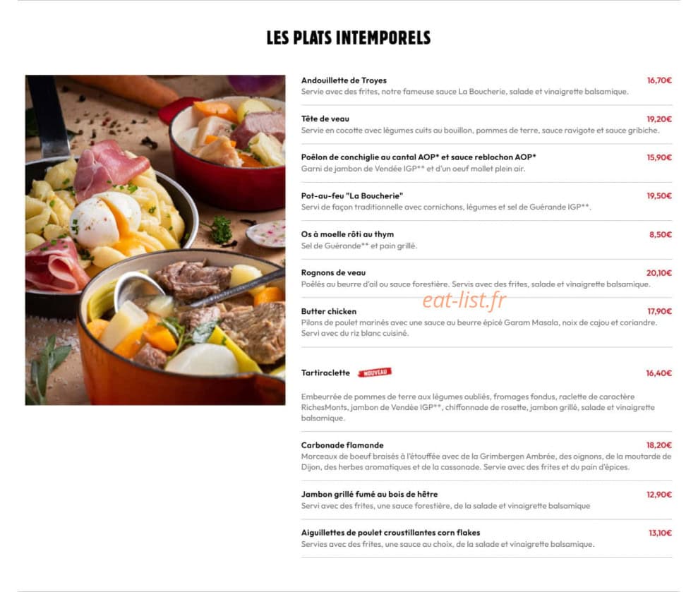 La Boucherie — carte page 2