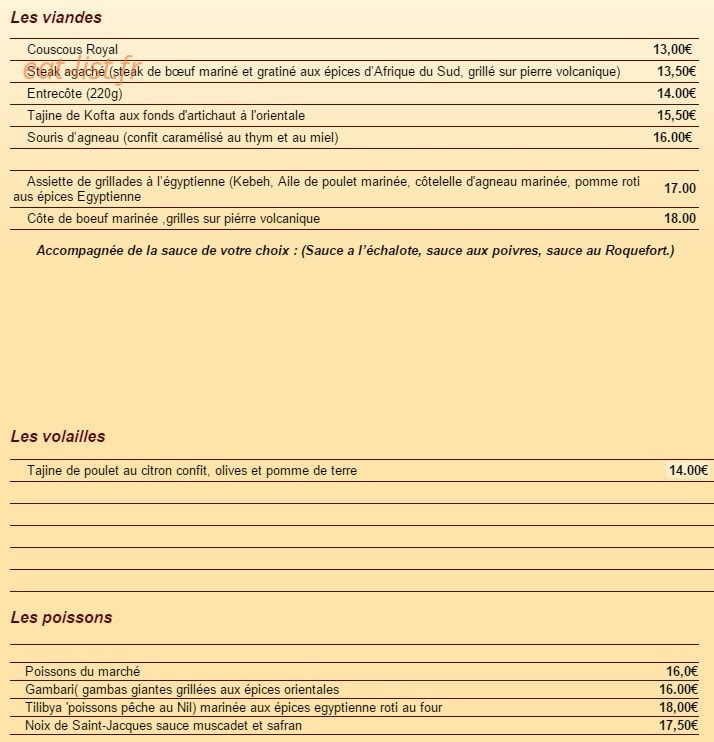 La Braise Gourmande — carte page 2