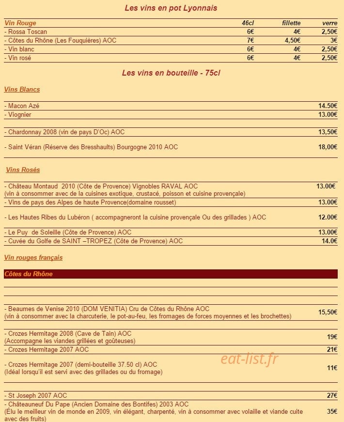 La Braise Gourmande — carte page 6