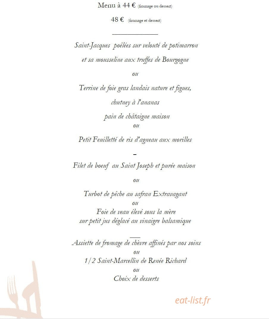 La Table de Guy — carte page 2