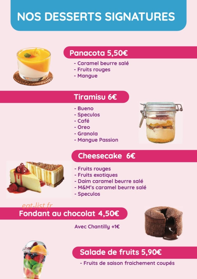 Le bar à dessert — carte page 5