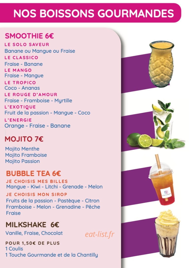 Le bar à dessert — carte page 7