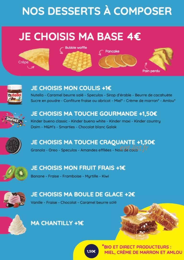Le bar à dessert — carte page 3