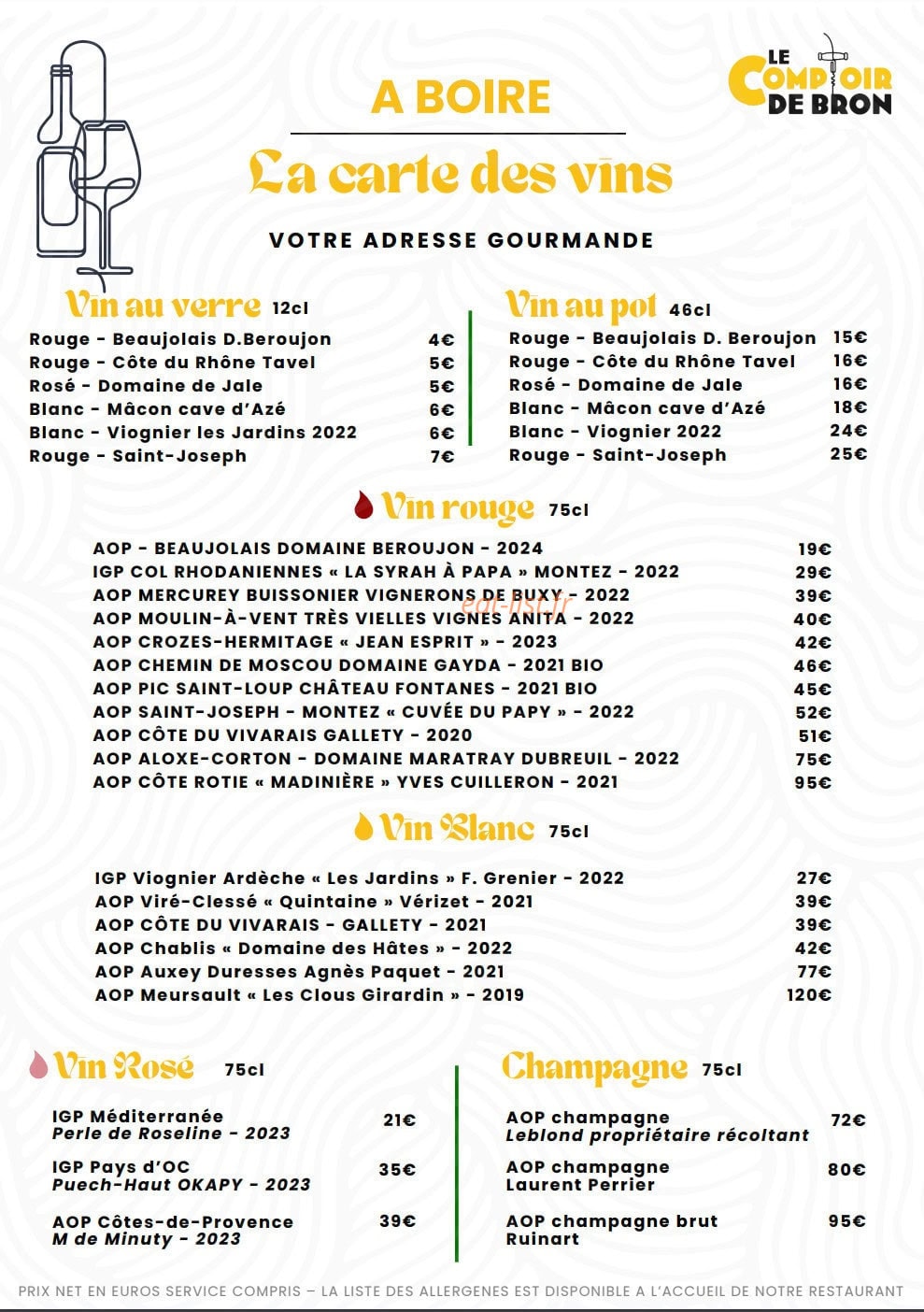 Le Comptoir de Bron — carte page 5