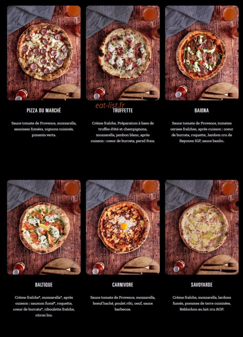 Pizza Cosy — carte page 1