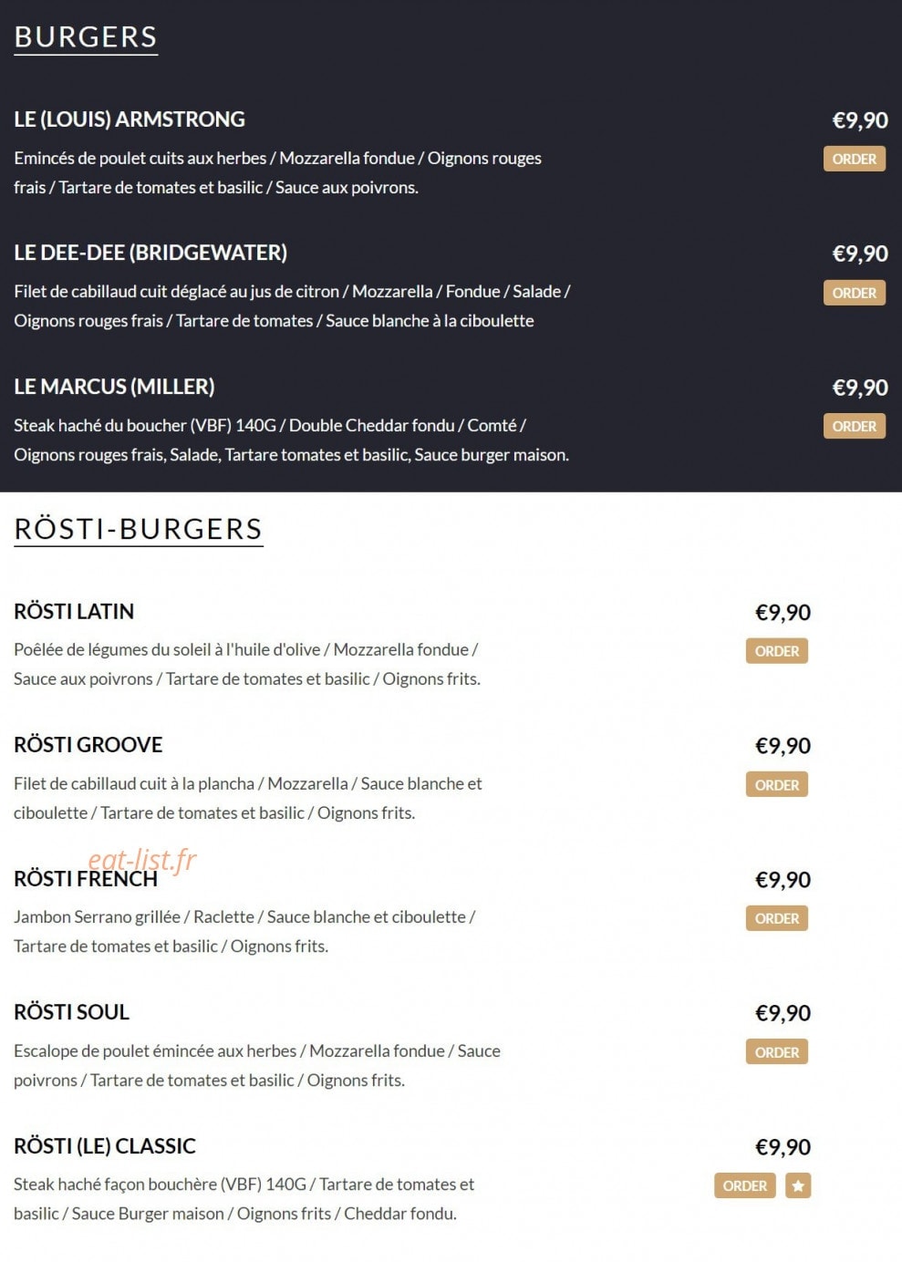 Soul Food Café — carte page 2