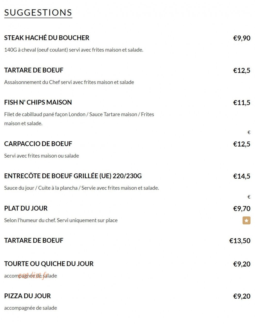 Soul Food Café — carte page 3