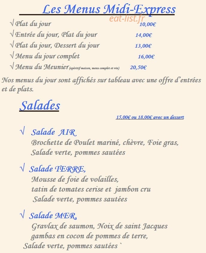 Le petit meunier — carte page 1