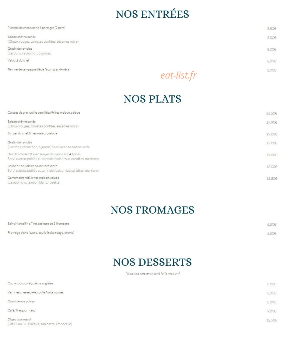 RestÔ JV — carte page 1