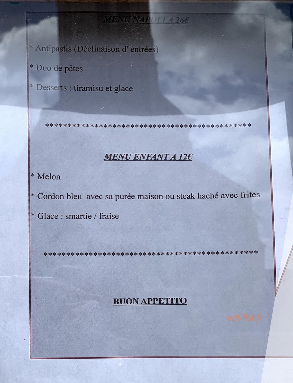 Chez Pasquale & Sof — carte page 2