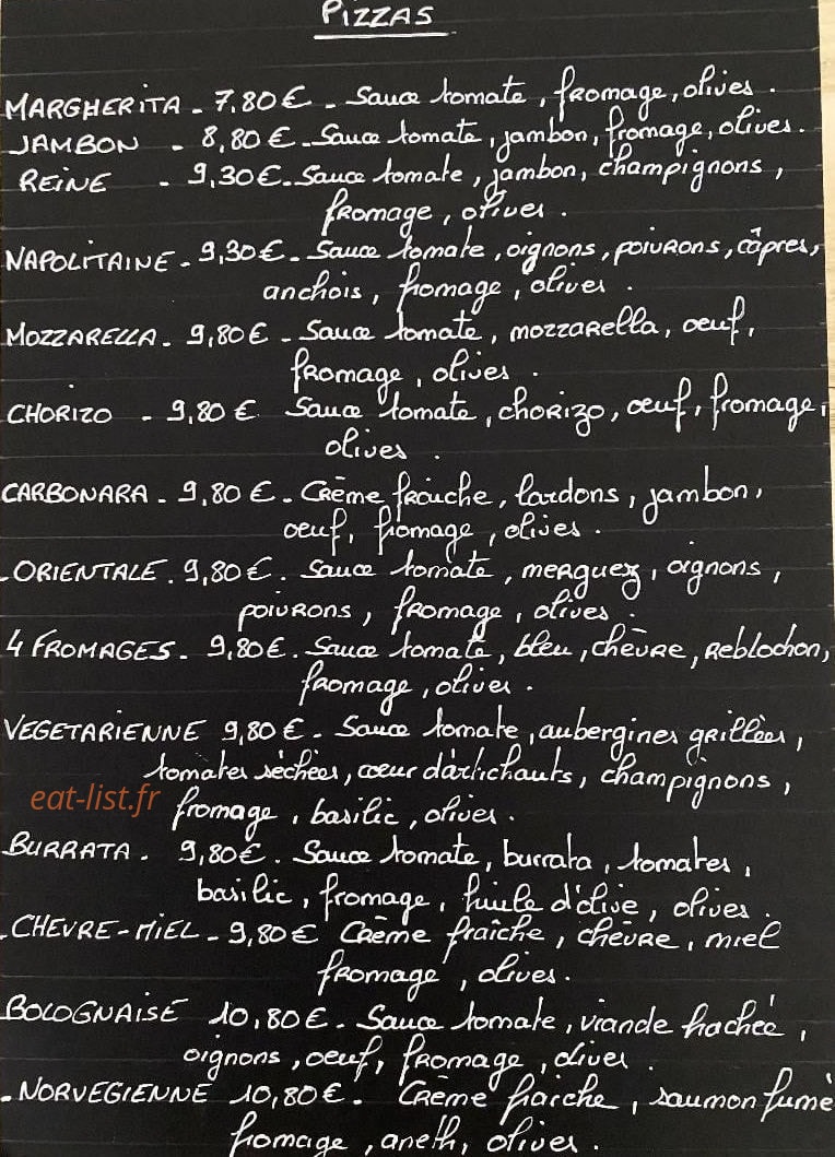 La Belle Etoile — carte page 1