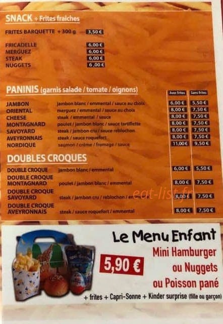 Chez Max — carte page 3