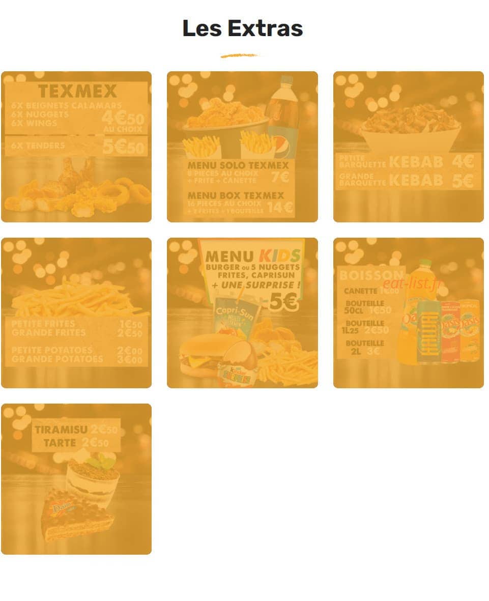 Time Food — carte page 7