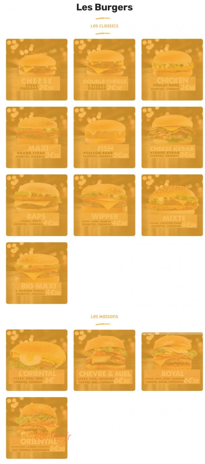 Time Food — carte page 5