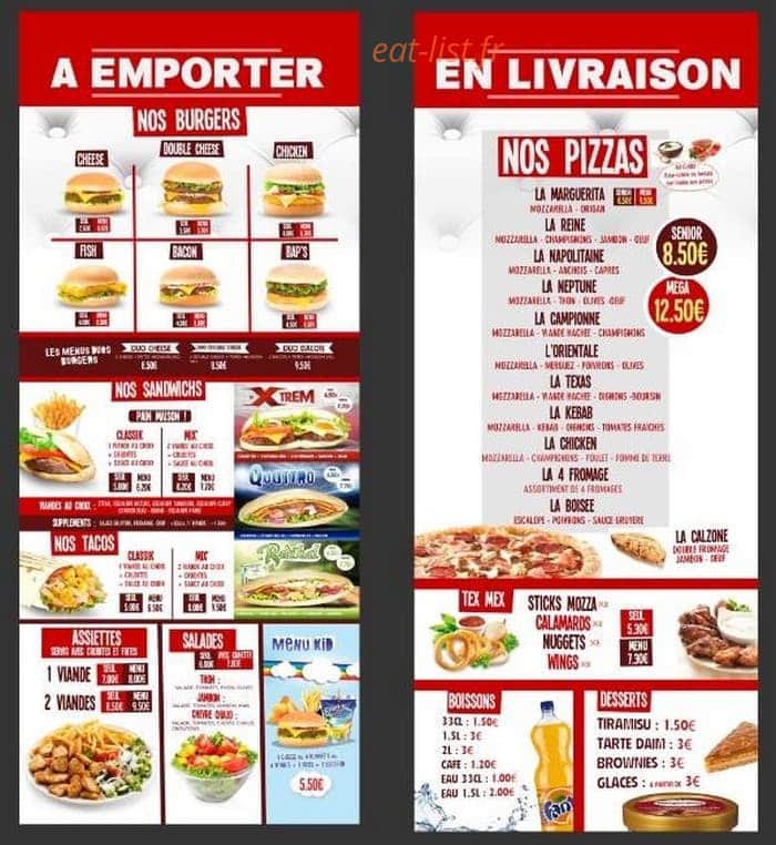 Best Food — carte page 1