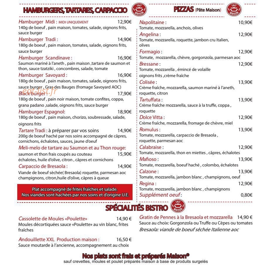 Bistro Gusto — carte page 3