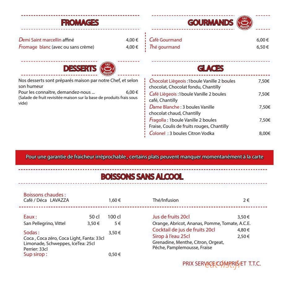 Bistro Gusto — carte page 4