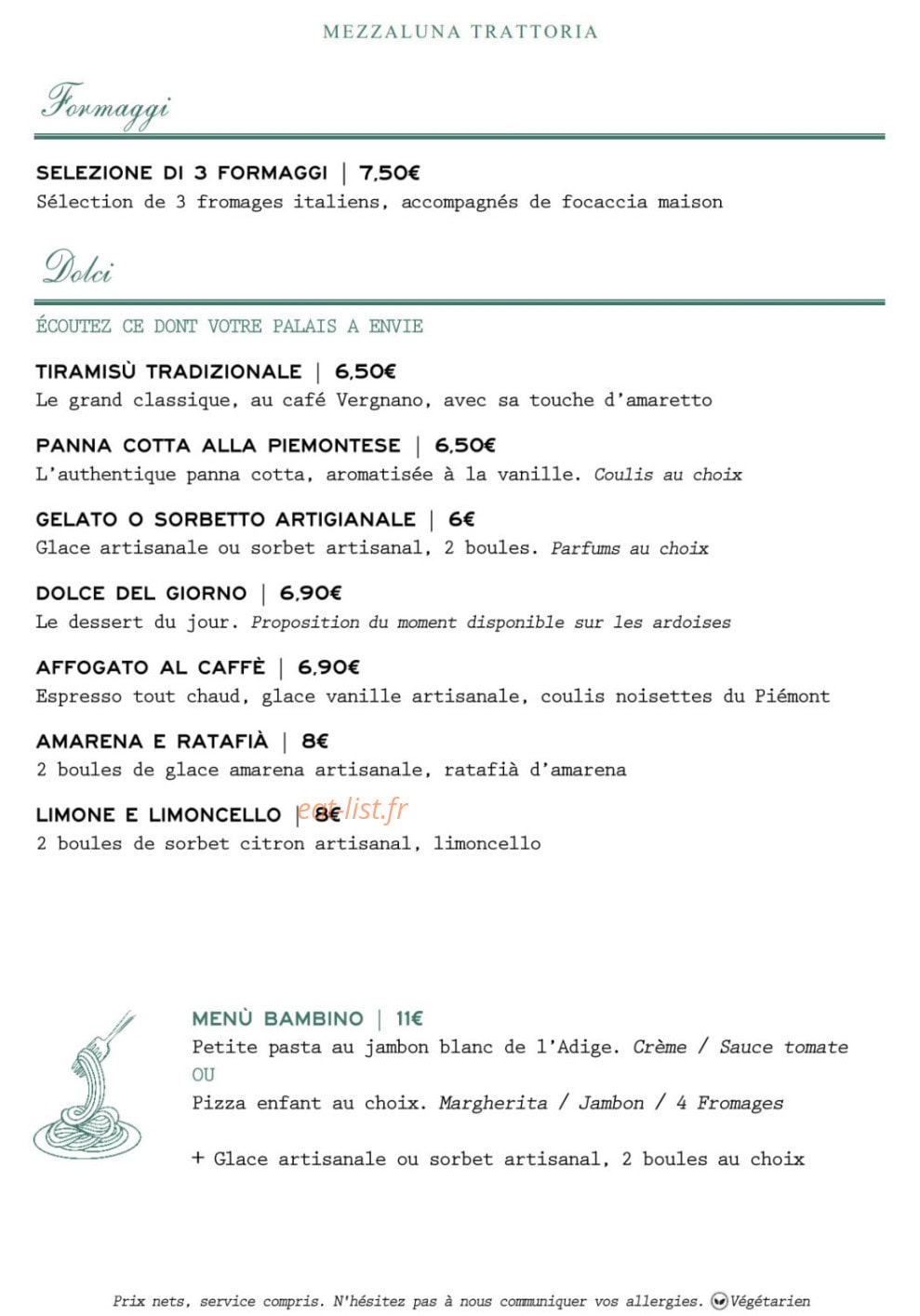 Mezzaluna — carte page 5