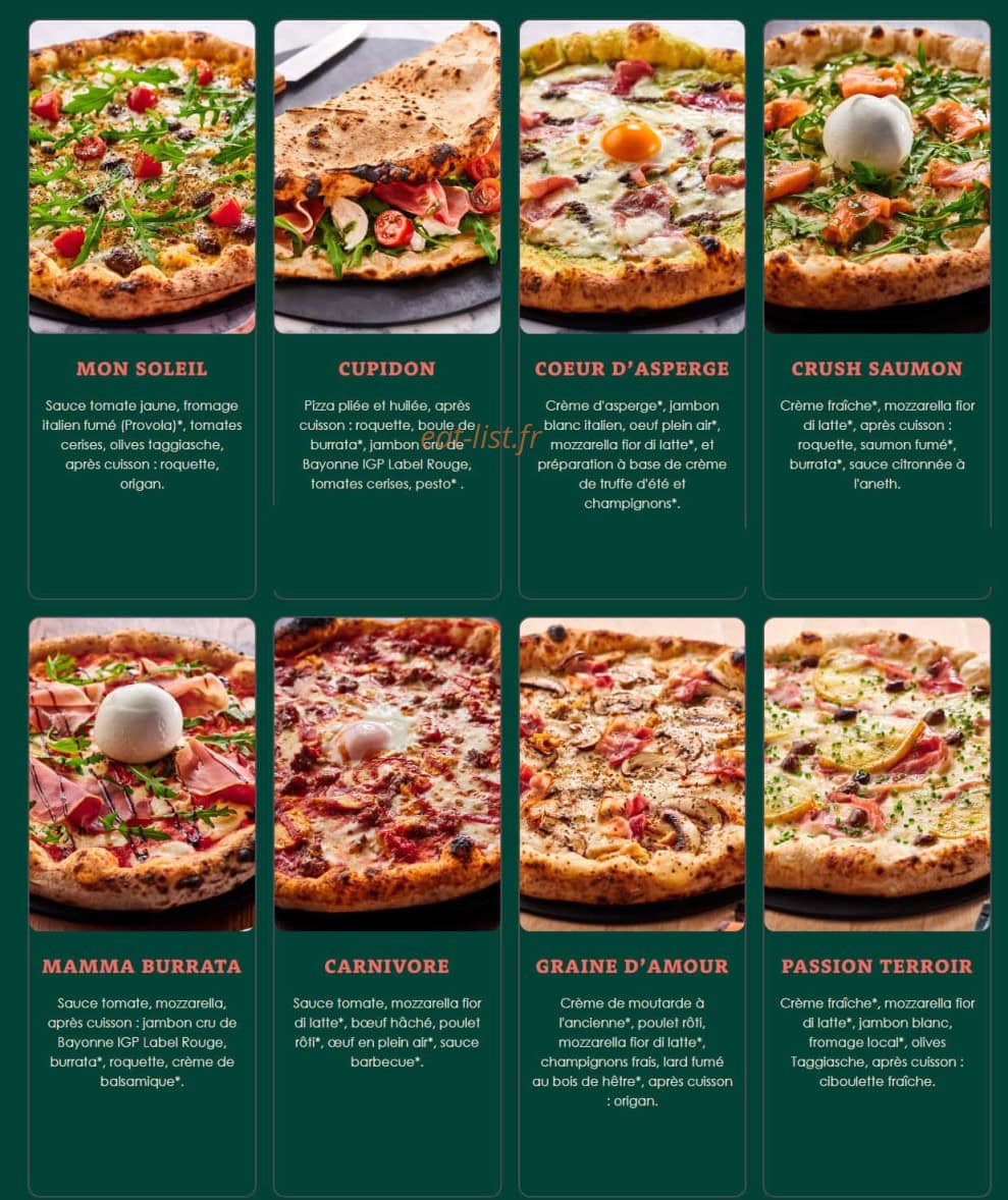Pizza Cosy — carte page 1