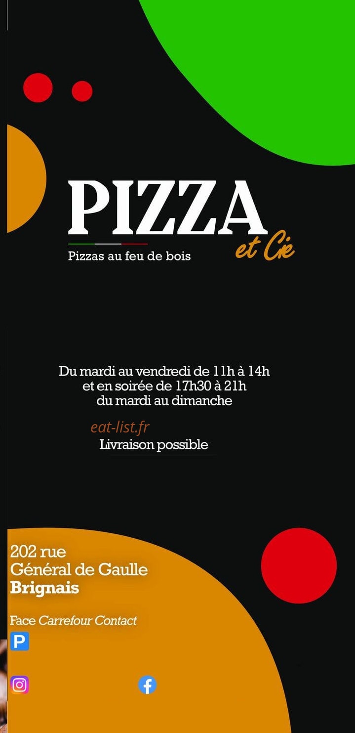 Pizza et Cie — carte page 1