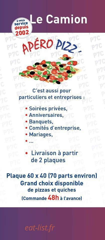 Pizza des 7 chemins — carte page 7