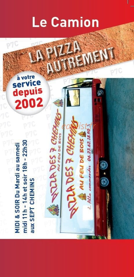 Pizza des 7 chemins — carte page 1