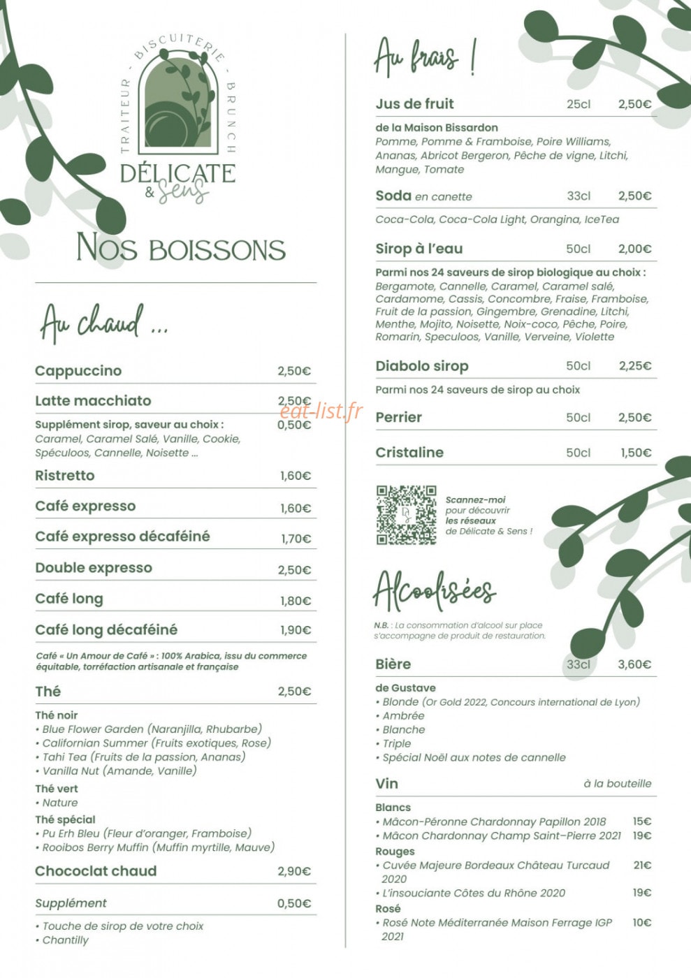 Délicate & Sens — carte page 2