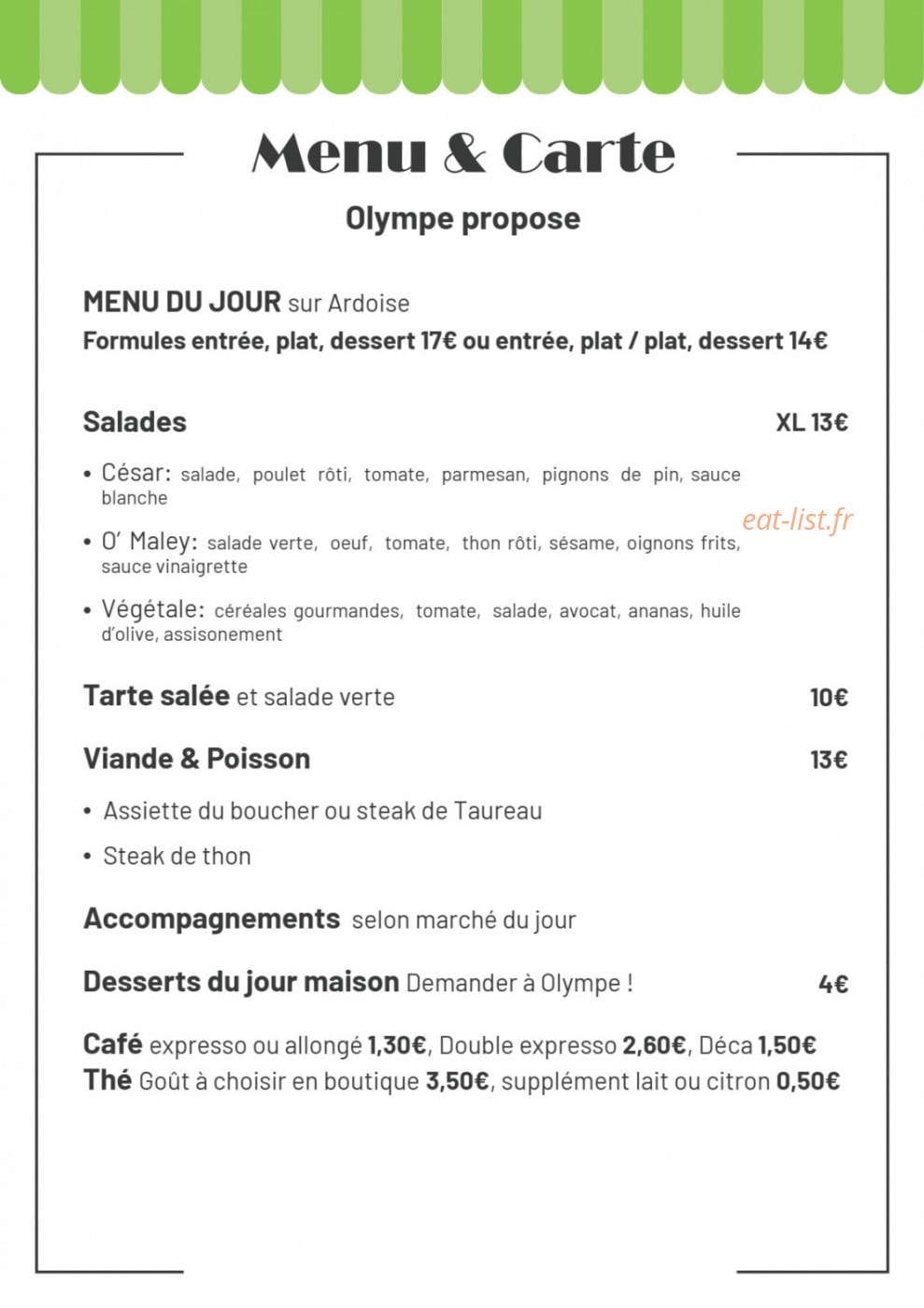 L'Heure du goût-thé — carte page 8